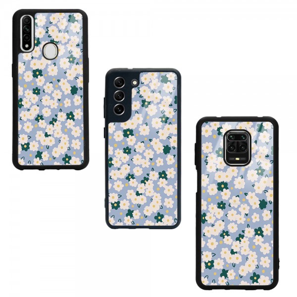 Daisy Pattern Tasarımlı Glossy Telefon Kılıfı
