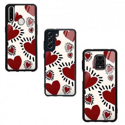 Brush Heart Tasarımlı Glossy Telefon Kılıfı