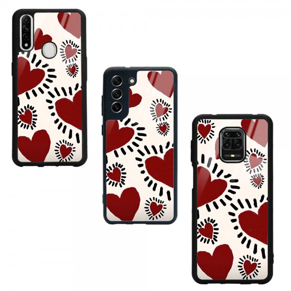Brush Heart Tasarımlı Glossy Telefon Kılıfı