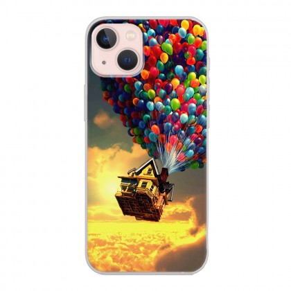 Up Cartle Balon Tasarımlı Şeffaf Telefon Kılıfı