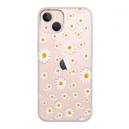 Full Papatya Tasarımlı Şeffaf Telefon Kılıfı