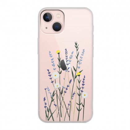 Softy Lavenders Tasarımlı Şeffaf Telefon Kılıfı