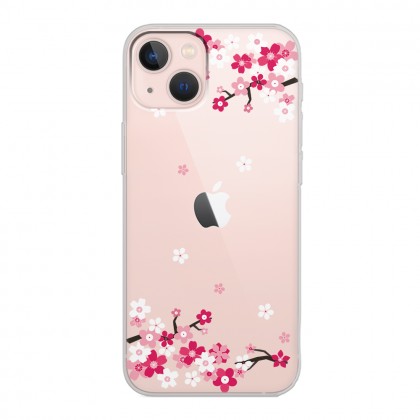 Art Sakura Tasarımlı Şeffaf Telefon Kılıfı