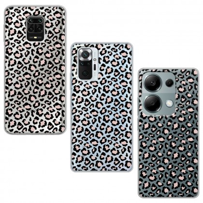 Leopar Tasarımlı Şeffaf Telefon Kılıfı