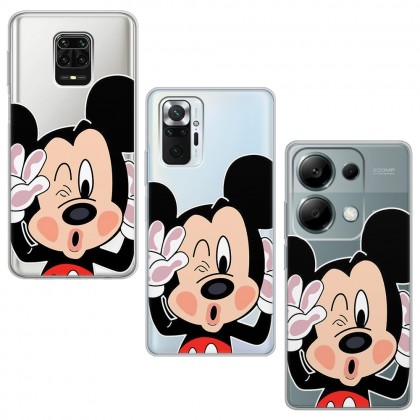 Mickey Tasarımlı Şeffaf Telefon Kılıfı