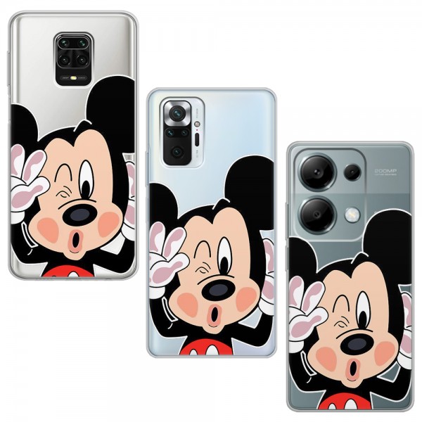 Mickey Tasarımlı Şeffaf Telefon Kılıfı