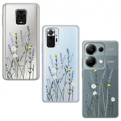 Softy Lavenders Tasarımlı Şeffaf Telefon Kılıfı