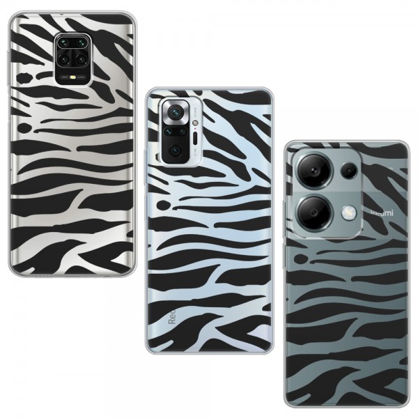 Zebra Tasarımlı Şeffaf Telefon Kılıfı