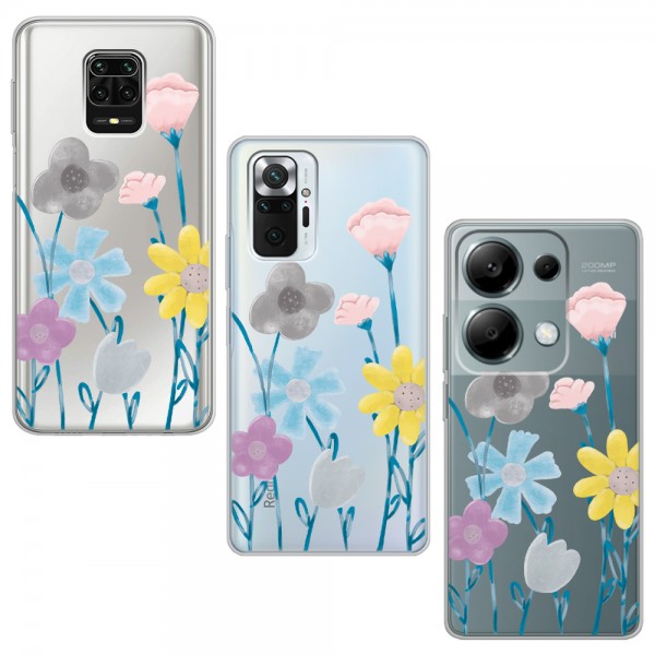Color Brush Tasarımlı Şeffaf Telefon Kılıfı