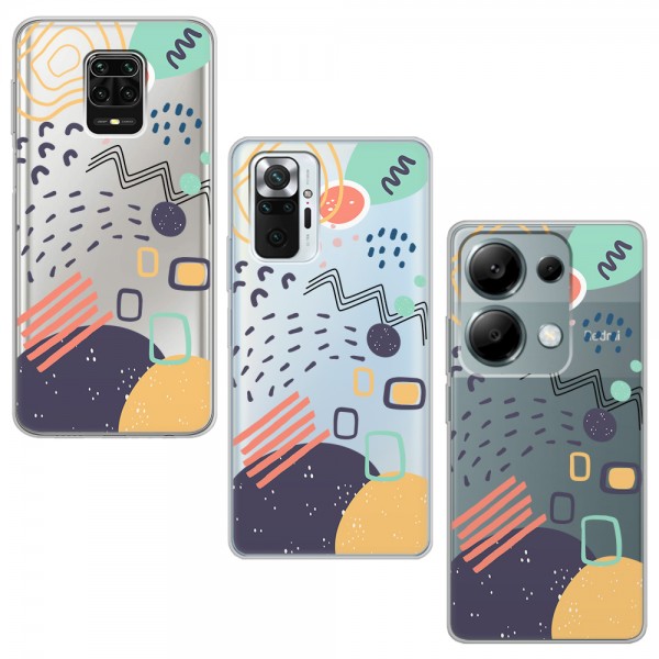 Pattern Tasarımlı Şeffaf Telefon Kılıfı