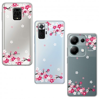 Art Sakura Tasarımlı Şeffaf Telefon Kılıfı