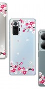 Art Sakura Tasarımlı Şeffaf Telefon Kılıfı