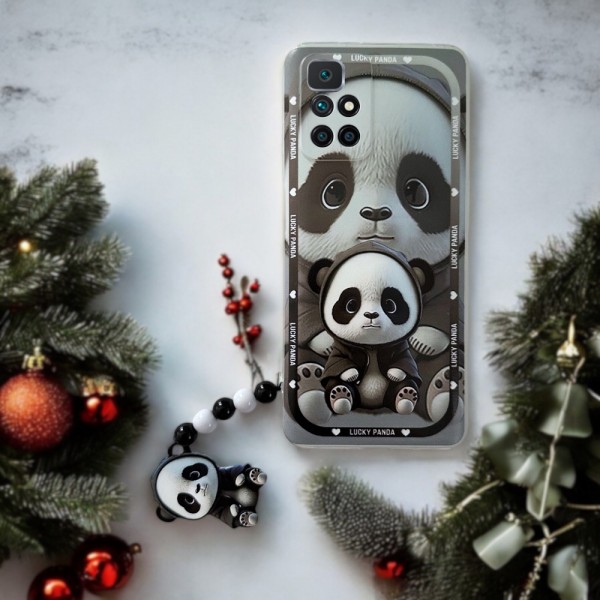 Lucky Panda Tasarımlı Charmlı Telefon Kılıfı