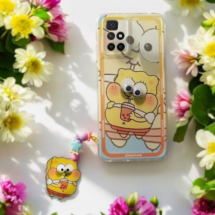 Süngerbob Tasarımlı Charmlı Telefon Kılıfı